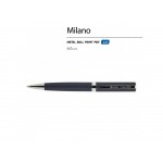 Ручка шариковая автоматическая BrunoVisconti 1 мм, синяя Milano (синий металлический корпус)