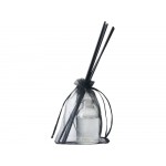 Диффузор с ароматом Табак и ваниль, 30мл, стекло, пробка, палочки 5 шт., мешочек из органзы черный