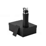 Подарочный набор с бутылкой для воды и повербанком С1, 5000 mAh, черный