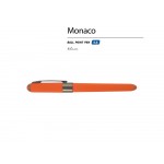 Ручка пластиковая шариковая Monaco, 0,5мм, синие чернила, оранжевый/вороненая сталь