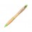 Шариковая ручка Nash из бамбука, натуральный/зеленое яблоко