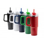 Термокружка Крэнстон с двойными стенками из переработанной нержавеющей стали, черный