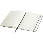 Набор Legato Elegance из блокнота формата А5 в твердой обложке и ручки-роллера, черный/белый