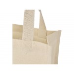 Мини эко-сумка Odessa с клинчиком, изготовленная из переработанного хлопка, сертифицированного согласно GRS, плотностью 220 г/м², объемом 9 л - Натуральный