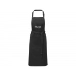 Фартук Andrea плотностью 240 г/м² с регулируемой завязкой на шее - сплошной черный