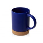 Кружка 450 мл с пробковым дном с крышкой Корк & Бон, глубокий синий