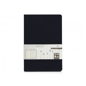 Скетчбук Sketch & Art в твердом переплете 143х216 мм, 100 л. бежевой бумаги 100 г/м2, черный