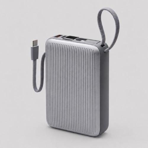 Внешний АКБ NRG Turbo Cable 20000 mAh, 22,5Вт, графит, Deppa