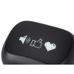 Беспроводные наушники с шумоподавлением c подсветкой лого Lites, черные (гравировка)