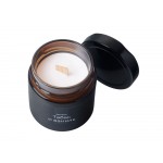 Свеча в стеклянной коричневой банке 200мл, аромат Табак и ваниль, фитиль деревянный