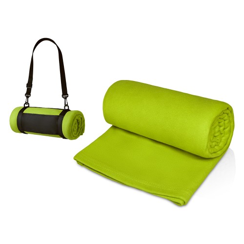 Плед Нежность с плечевым ремнем, зеленое яблоко