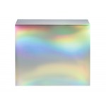 Подарочная коробка с голографическим шубером без печати Aurora, L, 260х260х100 мм.