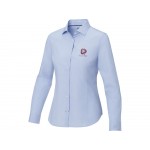 Cuprite Женская рубашка с длинным рукавом, изготовленная из натуральных материалов, которые отвечают стандарту GOTS - Светло-синий