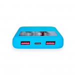 Внешний аккумулятор Kris soft touch, 10000mAh (Голубой)