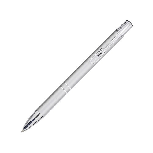 Шариковая ручка Moneta из переработанного алюминия (черные чернила) - Серебристый