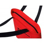 Сумка на молнии Zipper  Neo из хлопка 280 г c карманом на молнии спереди, красный