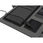 Органайзер с беспроводной зарядкой 5000 mAh Powernote, темно-серый (P)