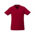 Модная мужская футболка Amery с коротким рукавом и V-образным вырезом, красный