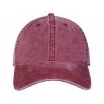 Графтон 6-панельная промытая кепка, бургунди