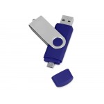 USB/micro USB-флешка 2.0 на 16 Гб Квебек OTG, синий