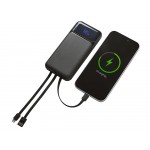 Подарочный набор Tesla с блокнотом А5, ручкой и пауэрбенком на 10 000 mAh, черный