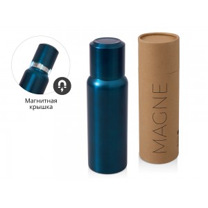 Вакуумный термос c магнитной крышкой Magne, 500 мл, темно-синий