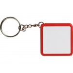 Брелок-рулетка, 1 м., белый/красный