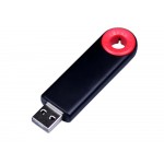 USB-флешка промо на 4 Гб прямоугольной формы, выдвижной механизм, красный