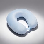 Подушка Basic из микрофибры с эффектом памяти U-shape, небесно голубой
