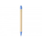Шариковая ручка Berk из переработанного картона и кукурузного пластика, натуральный/синий