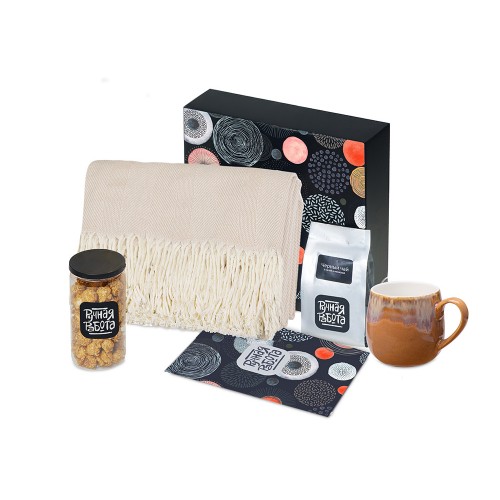 Подарочный набор Re:y. Haven  с пледом, кружкой и чаем