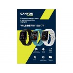 Смарт-часы Canyon SW-74 Wildberry , IP67, серебристый (Р)