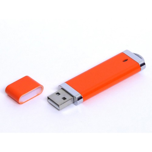 USB-флешка промо на 32 Гб прямоугольной классической формы, оранжевый