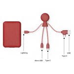 Портативное зарядное устройство BioPack c кабелем Mr. Bio, 5000 mAh, красный