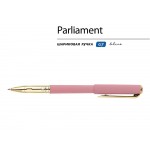 Ручка пластиковая шариковая Parliament, 0,7 мм, синие чернила, розовый/золотистый