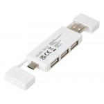 Mulan Двойной USB 2.0-хаб, белый