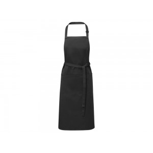 Фартук Andrea плотностью 240 г/м² с регулируемой завязкой на шее - сплошной черный