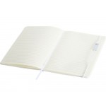 Набор Legato Elegance из блокнота формата А5 в твердой обложке и ручки-роллера, белый/черный