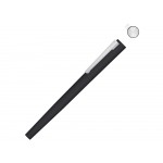 Ручка металлическая роллер Brush R GUM soft-touch с зеркальной гравировкой, черный