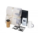 подарочный набор с пледом, кружкой и чаем