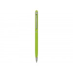 Ручка-стилус шариковая Jucy Soft с покрытием soft touch, зеленое яблоко