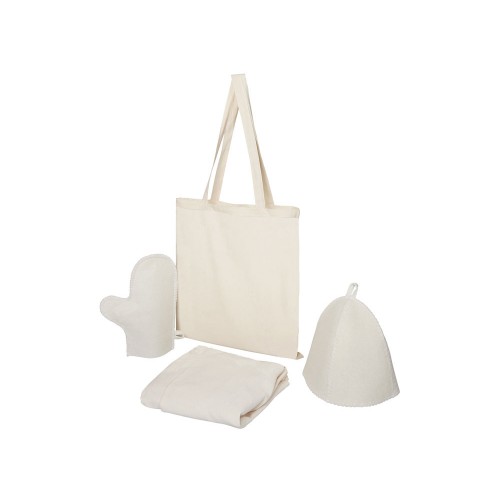 Банный набор с килтом Healing Light, мужской, белый