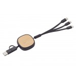 Универсальный кабель с ретрактором 3-в-1 Retrax, черный