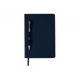 Бизнес-блокнот С3 софт-тач с магнитом, твердая обложка, 96 листов, темно-синий