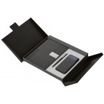 Подарочный набор Tesla с блокнотом А5, ручкой и пауэрбенком на 10 000 mAh, черный