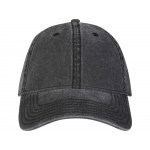 Графтон 6-панельная промытая кепка, черный