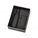 Подарочный набор с термобутылкой и повербанком С1, 5000 mAh, черный