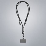 Шнурок-держатель для телефона с зарядным кабелем USB-C на USB-C/Lightning Lany Eco Charge, серый