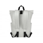 Рюкзак Byron 15,6 объемом 18 л со скручиваемым верхом, изготовленный из переработанного ПЭТ по стандарту GRS, светло-серый