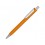 Ручка металлическая шариковая трехгранная Riddle, оранжевый/серебристый